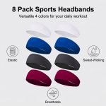 8 Pack Men's Sports Headband,Moisture Wicking Workout Headband, Workout Stretchy Unisex Hairband - Image 16