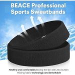 6pack Sweatbands Sports Headband for Men & Women - Moisture Wicking Athletic Cotton Terry Cloth Sweatband ,Cooling Moisture Wicking Headbands - Image 6